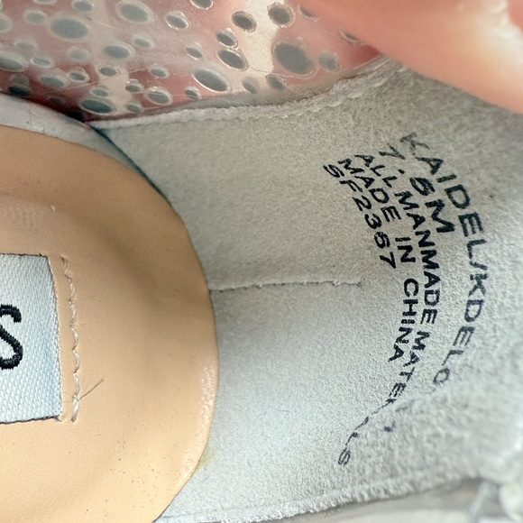 Steve Madden Glittering Clear Silver Heels Size 7.5 - Picture 5 of 8